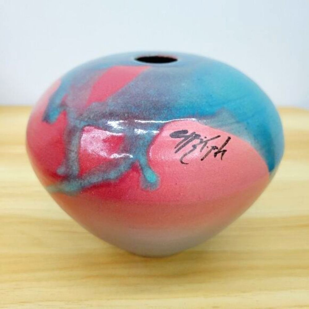 Christopher "Christoph" Heede Arizona Studio Pottery Ruku Jug Vase Vessel